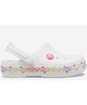 Crocs Baby Croc Crocband Stretch Clog Infant - White Mixed Material - Size UK 4 Infant