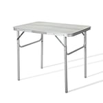 Homecall Table de camping pliable en aluminium, avec partie supérieure en panneau MDF