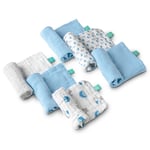 KOALA BABY CARE ® Muslinklut Soft Touch 30 x 30 cm 6-pakning - blå