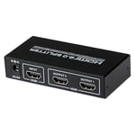 Maplin MPS HDMI Splitter 1 In 2 Out, 4K@60Hz for Dual Monitors for Laptop, TV, Monitor, Projector, TV Box, PS5/4, Xbox, Roku etc