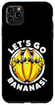 Coque pour iPhone 11 Pro Max Lets Go Bananes mignonnes jaunes pour amateurs de bananes