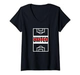 Womens Tekkers United Football Pitch Team Tekker Utd Matching Kit V-Neck T-Shirt