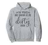Dirty Dishes Stare-Down Kitchen Humor Humorous Present Pullover Hoodie