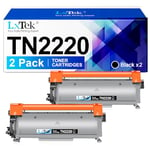 LxTek Compatible Cartouche de Toner Remplacement pour Brother TN2220 TN2010 pour MFC-7360N DCP-7055 HL-2130 MFC-7460DN HL-2240 HL-2240D HL-2250DN FAX-2840 FAX-2940 (Noir, 2-Pack)