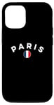 Coque pour iPhone 12/12 Pro Maillot de football France Football 2024 Drapeau Coq I Love Paris