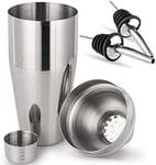 WELLBOM Cocktail Shaker 750ML, Cocktail Making Set Heavy Duty, Coktail Mixer wi
