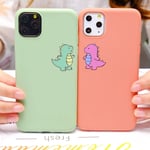 YCCY Cartoon Cute Dinosaur Case for iPhone 7 Plus/8 Plus Couple Phone Cover with Design, Protective Bumper Phone Covers Valentines Day