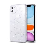 QLTYPRI Case for iPhone 12 Pro Max, Ultra Slim Soft TPU Bumper Transparent Bling Star Glitter Crystal Clear Lightweight Shockproof Case Cover for iPhone 12 Pro Max (6.7 inch) - Clear