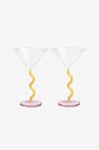 &k Amsterdam - Coupeglas Curve, 2-pack - Brun