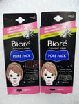 2 x Biore Nose deep Cleansing Pore Pack Acne Remove Blackhead 10 BLACK Strips