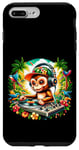Coque pour iPhone 7 Plus/8 Plus Monkey Casque de DJ amusant pour homme, femme, enfant
