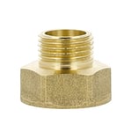 HYDROBIL Water Pipe Plumbing Fittings 3/4" BSP Female x 1/2" BSP Male Reducing Adapter, BSP Fittings, Brass Plumbing Joints and Connections, 10 Bar, Max. Temp. 95°C, BSP Connector