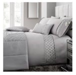 Vanguard Darcy Collection Duvet Cover Set Double 4FT 6, Silver Grey