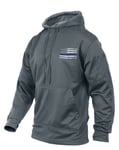 Rothco Huvtröja - Thin Blue Line (Svart, 3XL) 3XL Svart