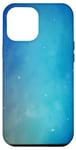 Coque pour iPhone 12 Pro Max Turquoise Nuages Bleus Brume Étoiles