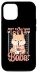 Coque pour iPhone 13 Pro Thé à bulles pour chien Boba Kawaii Shiba Inu Dog Anime Neko Girls