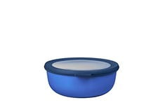 Mepal – Multi Bowl Cirqula Round – Food Storage Container with Lid - Suitable as Airtight Storage Box for The Fridge & Freezer, Microwave Container & Servable Dish – 1250 ml – Vivid Blue