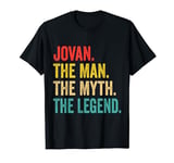 Mens Jovan The Man The Myth The Legend Personalized Funny T-Shirt