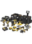 DeWalt Verktøysett DCK755P3T-QW (DCD796 + DCF887 DCH273 DCG405 DCS570 DCS334 DCS355); 18 V; 3x5,0 Ah batt.