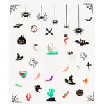 Nagelstickers halloween – 36 läbbiga nagelklistermärken med halloween-motiv