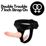 Vibrating Realistic Dildo Strap On Harness Double Dong Lesbian Couples Sex Toy J