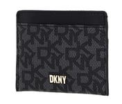 DKNY Women Bryant Credit Card Holder in Coated Logo Travel Accessory Envelope, Black, One Size