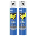 300ml x 2 Raid Fly & Wasp Mosquito Killer Spray Indoor Insect Treatment