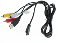 USB / AV - Kabel - Kompatibel med div Sony Cyber Shot