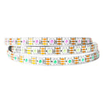 BTF-LIGHTING WS2812E ECO RGB Alloy Wires 5050SMD Individual Addressable 3.3FT 100 Pixels/m Flexible White PCB Full Color LED Pixel Strip Dream Color IP65 Waterproof DIY Projects, etc Only DC5V