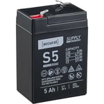 Supply S5 Batterie Décharge Lente 6V 5Ah agm Solaire au plomb 70 x 47 x 101 mm - Accurat