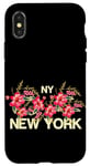 iPhone X/XS Cute Floral New York City with Graphic Design Roses Flower Case