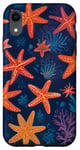 Coque pour iPhone XR Jolie étoile de mer corail