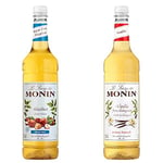 MONIN Premium Hazelnut Sugar Free Syrup 1 L & Premium Vanilla Syrup 1 L