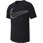 Nike M NK Dry Tee Swoosh Ball T-Shirt Homme, Black, FR : M (Taille Fabricant : M)