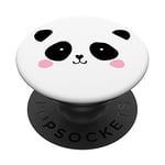 Panda en noir et blanc rose AFB1421 PopSockets PopGrip - Support et Grip pour Smartphone/Tablette avec un Top Interchangeable