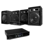 DJ PA pro Pack sono 2 ampli 4 HP enceinte set kit 2400W