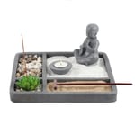 Something Different Zen Meditation Garden With Monk One Size Grå