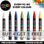 Uni Posca Pc-1m Fine Paint Marker Art Pens - Every Colour - Buy 4, Pay For 3