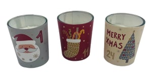 Festive 24 Spiced Berry Scented Votive Tealight Candle Advent Calendar Gift Box