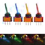 4 st 12V 20A LED On/Off 3 Pin SPST Vippströmbrytare För Bil Auto Lastbil Båt