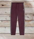 Fred Perry Seasonal Taped Track Jogger pants Oxblood Gunmetal Size Large 34-36 W
