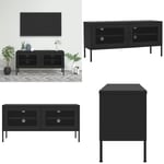 Tv-bänk svart 105x35x50 cm stål - TV-skåp - Hifi -skåp - Home & Living