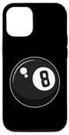 Coque pour iPhone 12/12 Pro Joueur de billard classique Magic 8 Huit Ball pour adultes et enfants