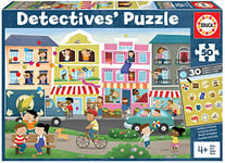 Educa Ciudad Infantil de piezas. Móntalo y busca Los objetos escondidos Detectives City. Children's Puzzle of 50 Pieces. Mount it and Search for Hidden Objects. +4 Years. Ref. 18894, Multicoloured