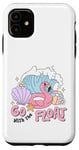 iPhone 11 Flamingo Go With The Float Summer Pool Party Vacation Cruise Case