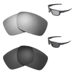 Walleva Titanium + Black Polarized Replacement Lenses For Oakley Drop Point
