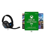 ASTRO Gaming A10 Wired Headset (Xbox Series X|S, Xbox One, PS5, PS4, Switch, PC, Mac, Mobile) Black/Blue with Xbox Game Pass for PC | 3 Month Membership | Windows 10 PC Code