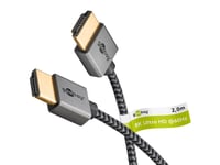 Tunn Hdmi-Kabel Med Mycket Hög Överföringshastighet - Kabellängd 2 M