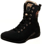 Venum Men's Elite Boxing Shoes, Black/Bronze, 8