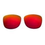 Walleva Fire Red Polarized Replacement Lenses For Ray-Ban Wayfarer RB2140 54mm